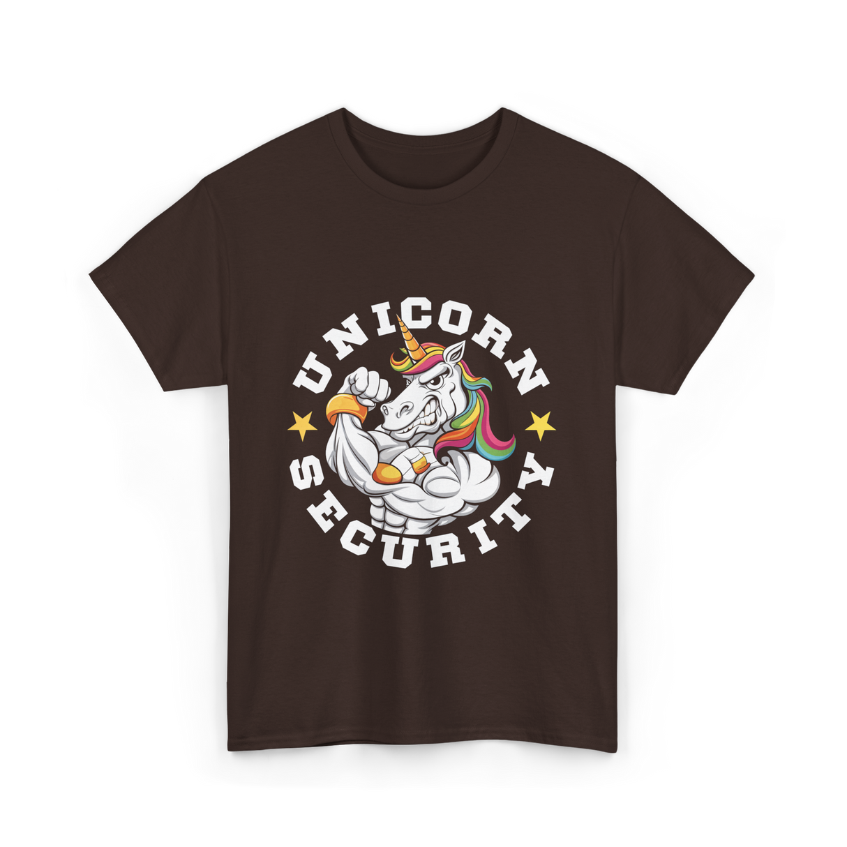 Unicorn Security Muscular Unicorn T-Shirt - Dark Chocolate