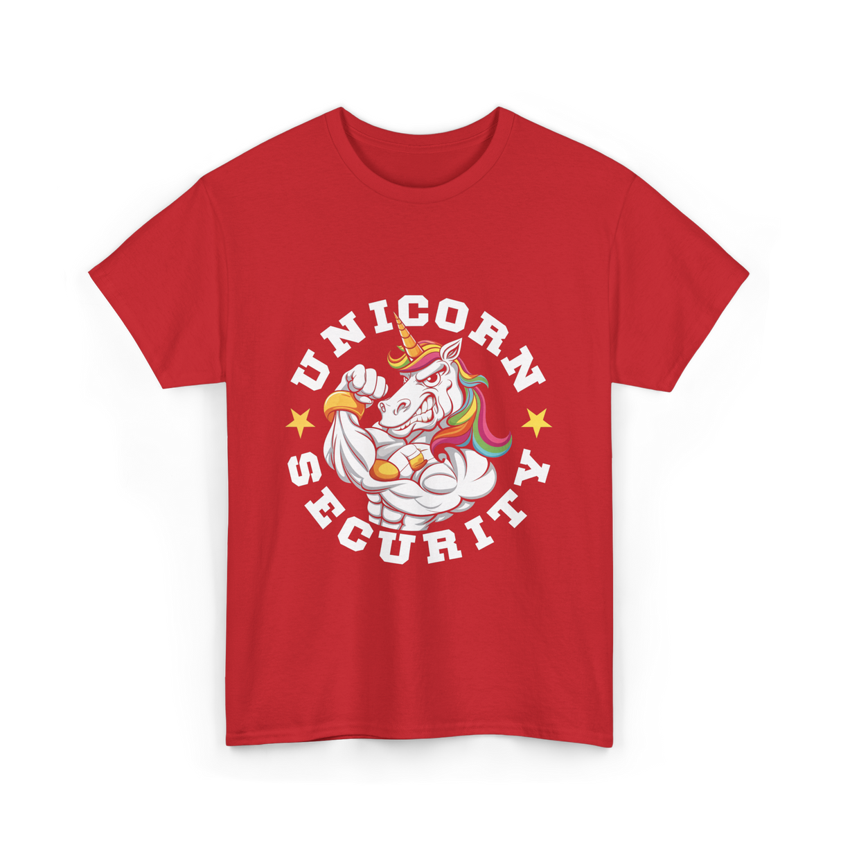 Unicorn Security Muscular Unicorn T-Shirt - Red