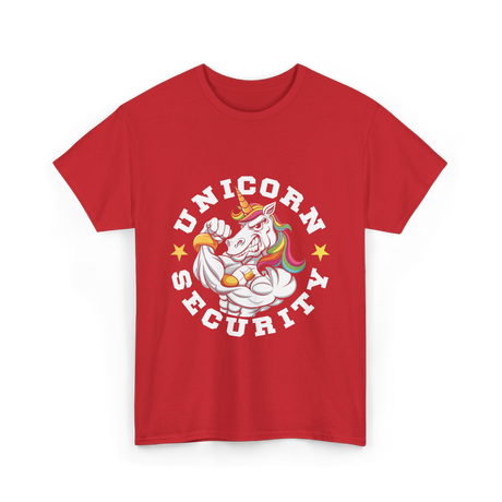 Unicorn Security Muscular Unicorn T-Shirt - Red