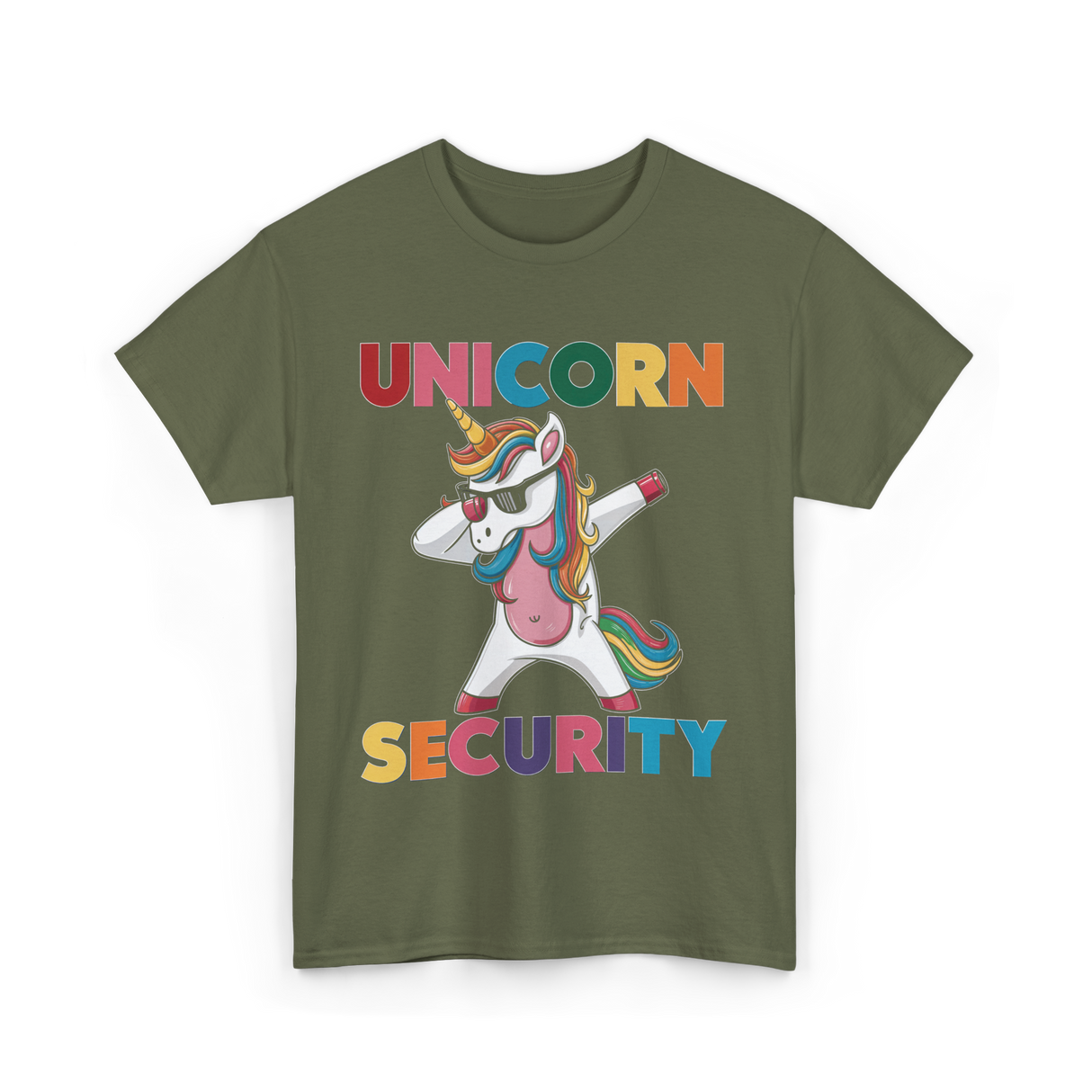 Unicorn Security Unicorn Charm T-Shirt - Military Green