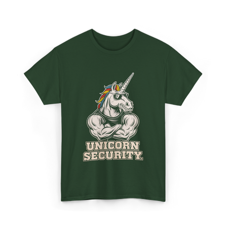 Unicorn Security Unicorn Lover T-Shirt - Forest Green