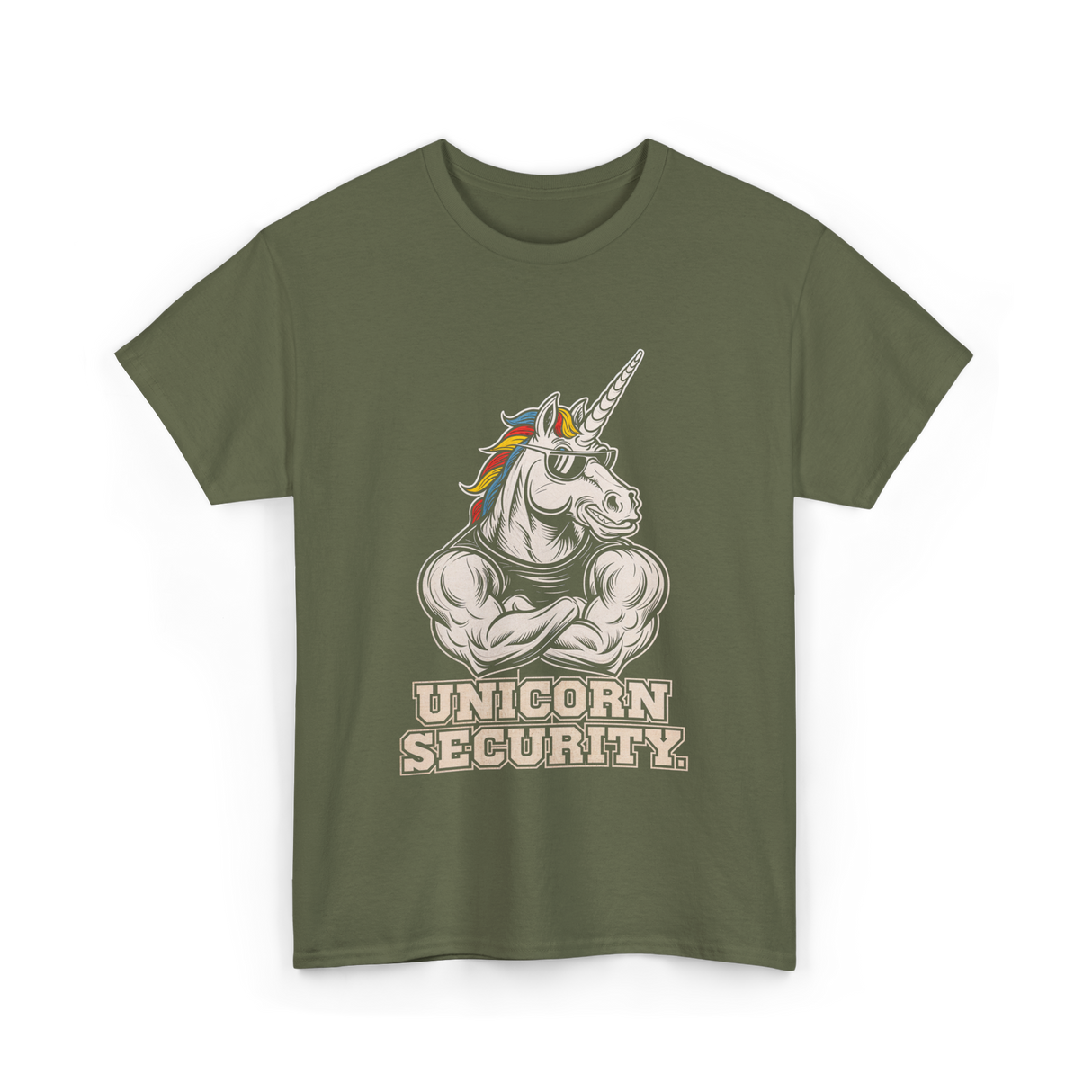 Unicorn Security Unicorn Lover T-Shirt - Military Green