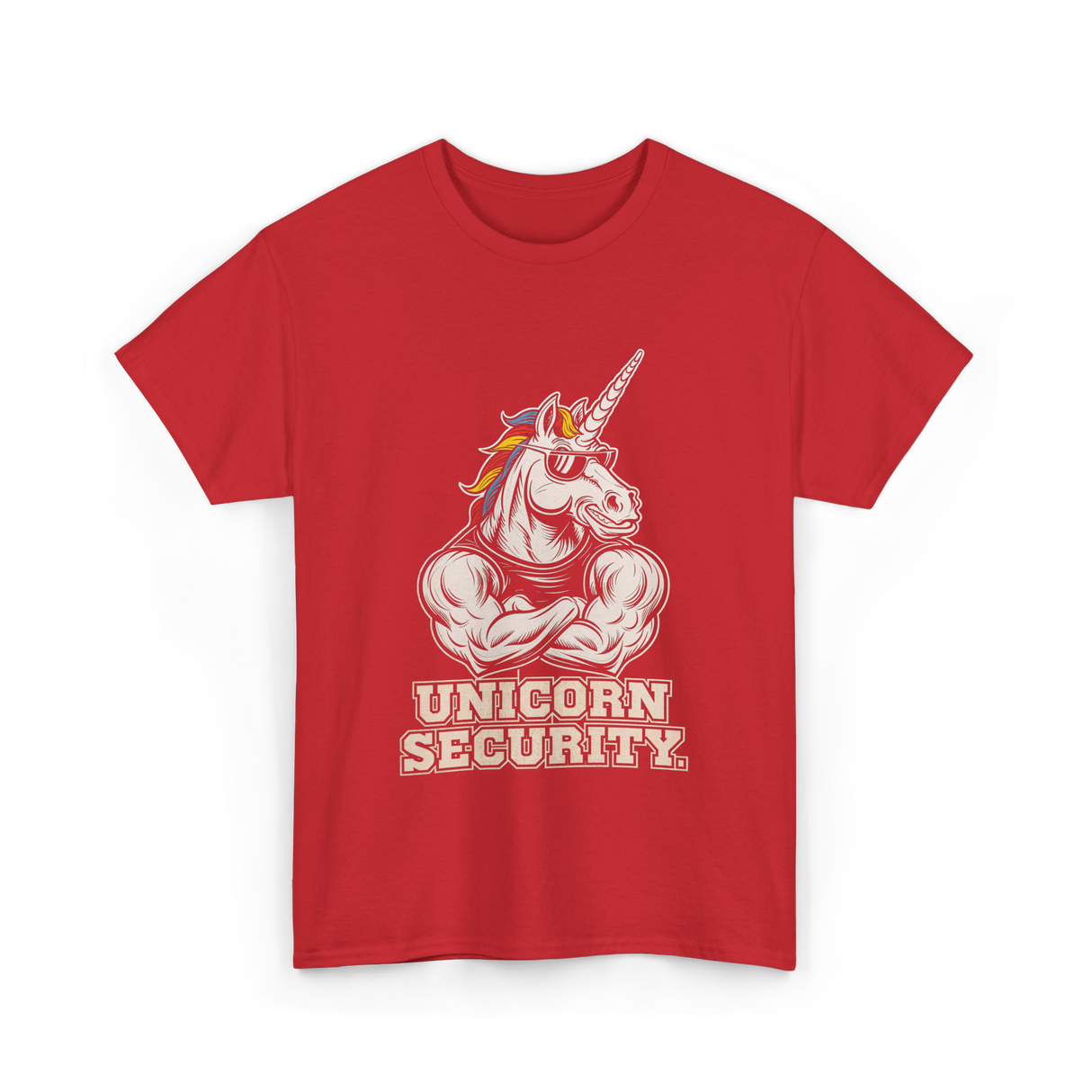 Unicorn Security Unicorn Lover T-Shirt - Red