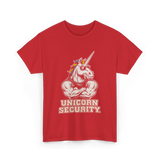 Unicorn Security Unicorn Lover T-Shirt - Red