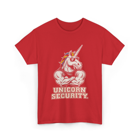 Unicorn Security Unicorn Lover T-Shirt - Red