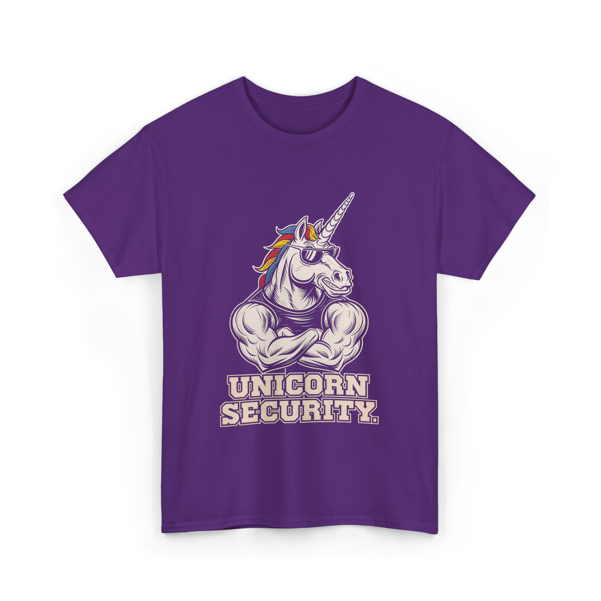 Unicorn Security Unicorn Lover T-Shirt - Purple