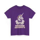 Unicorn Security Unicorn Lover T-Shirt - Purple