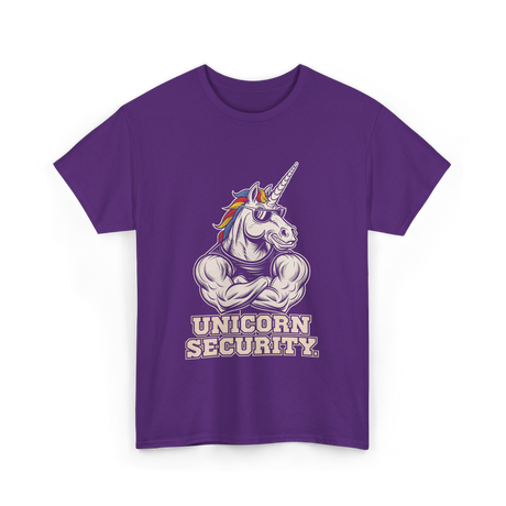 Unicorn Security Unicorn Lover T-Shirt - Purple