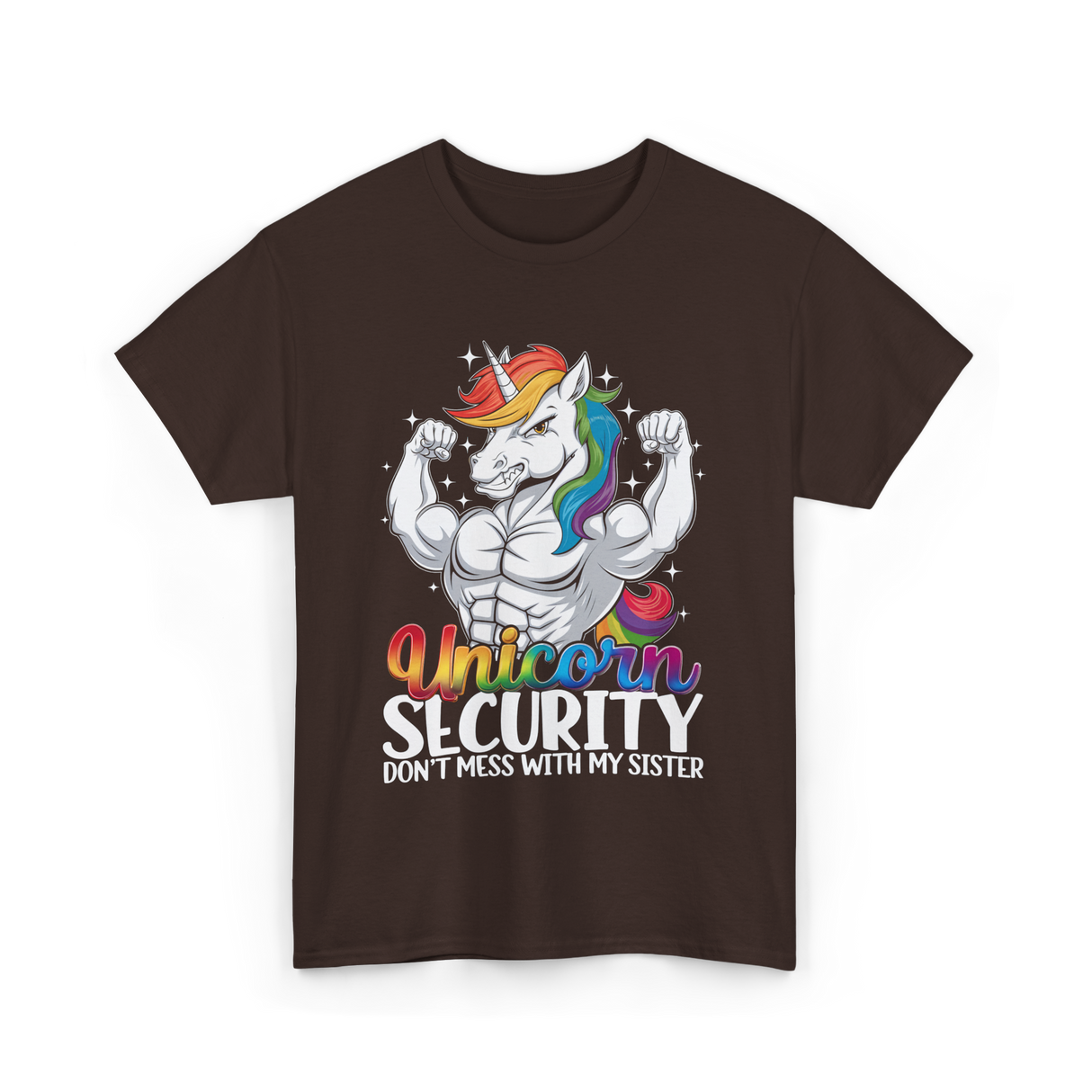 Unicorn Security Unicorn T-Shirt - Dark Chocolate