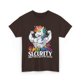 Unicorn Security Unicorn T-Shirt - Dark Chocolate