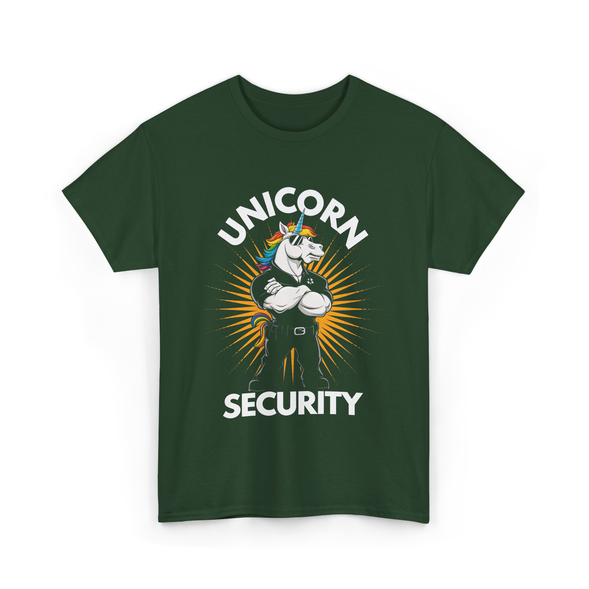 Unicorn Security Unicorn T-Shirt - Forest Green