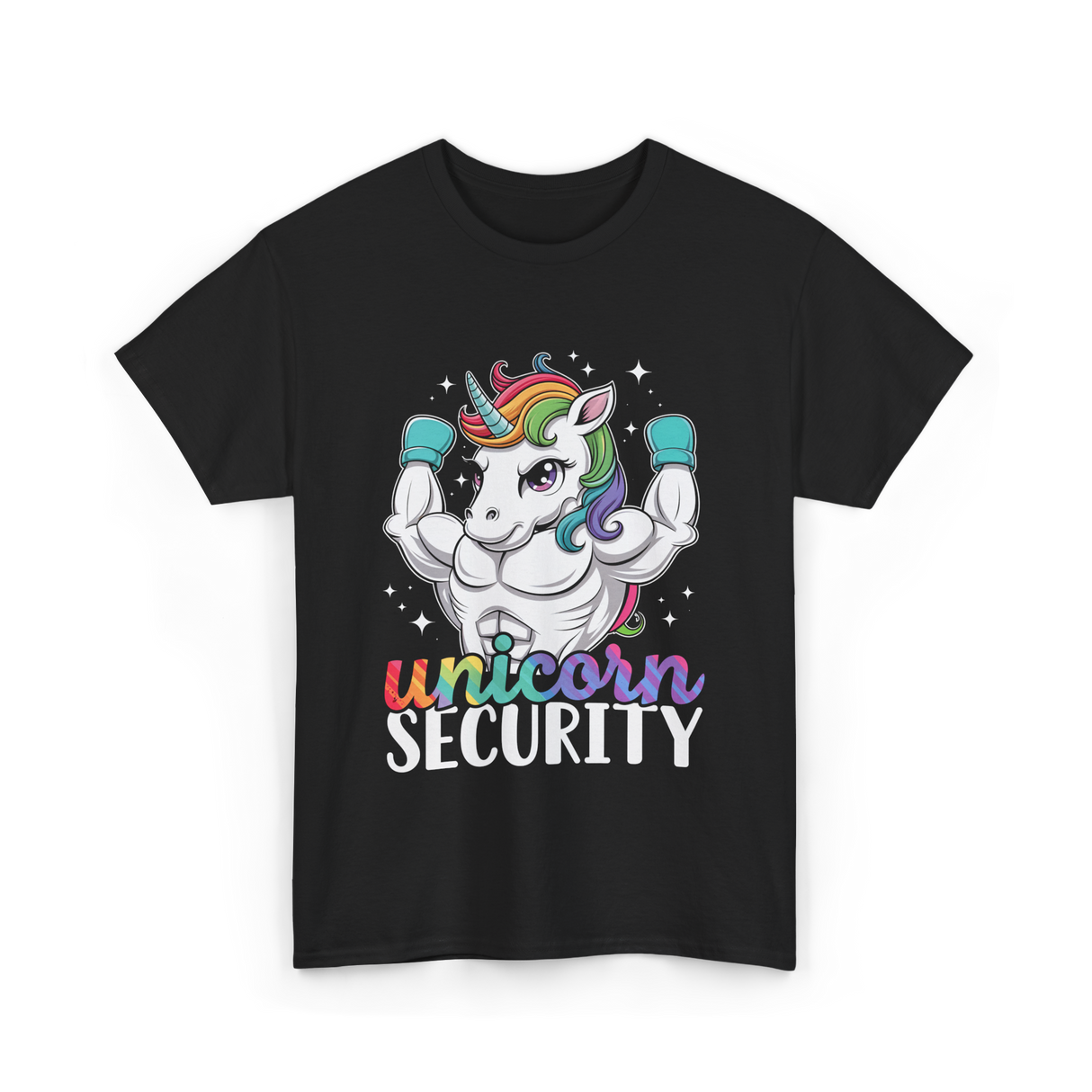 Unicorn Security Unicorns Fantasy T-Shirt - Black