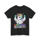 Unicorn Security Unicorns Fantasy T-Shirt - Black