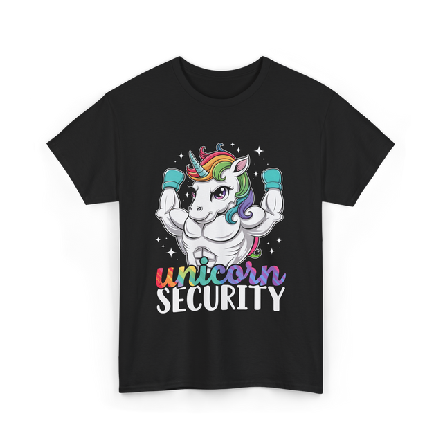 Unicorn Security Unicorns Fantasy T-Shirt - Black