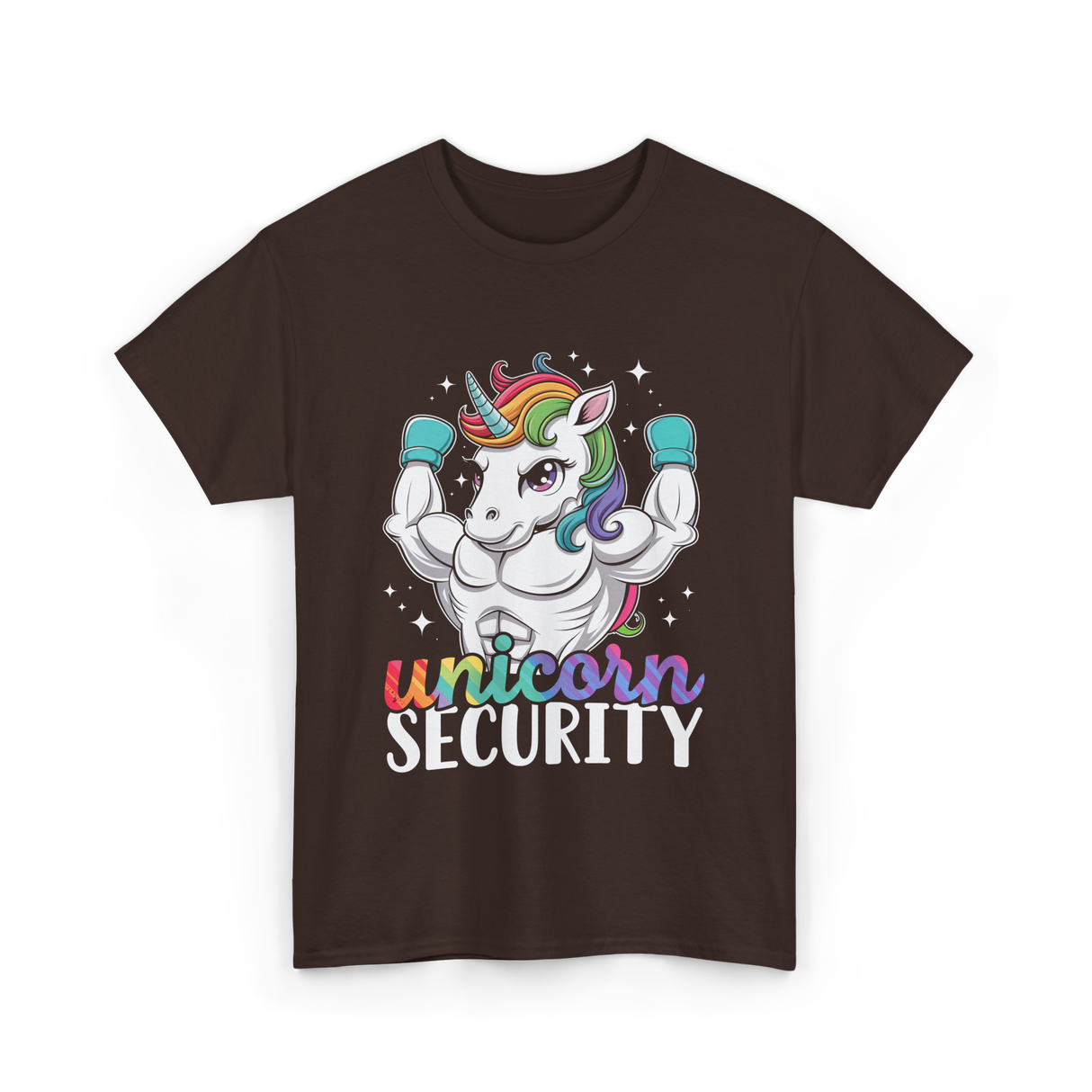 Unicorn Security Unicorns Fantasy T-Shirt - Dark Chocolate