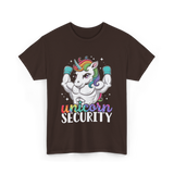 Unicorn Security Unicorns Fantasy T-Shirt - Dark Chocolate