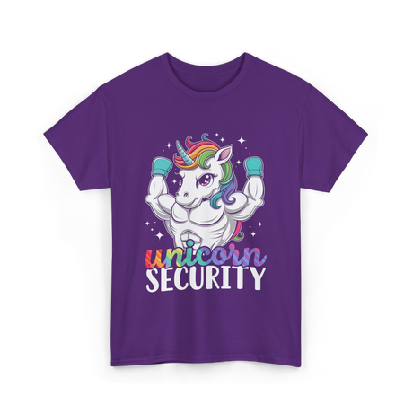 Unicorn Security Unicorns Fantasy T-Shirt - Purple