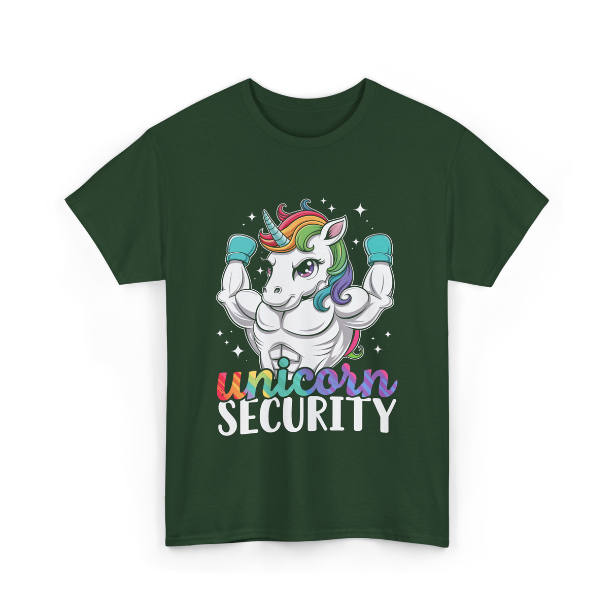 Unicorn Security Unicorns Fantasy T-Shirt - Forest Green