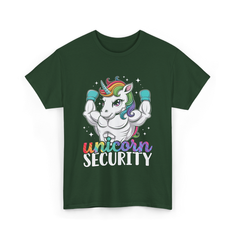 Unicorn Security Unicorns Fantasy T-Shirt - Forest Green