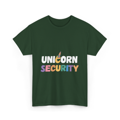 Unicorn Security Unicorns T-Shirt - Forest Green