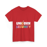 Unicorn Security Unicorns T-Shirt - Red