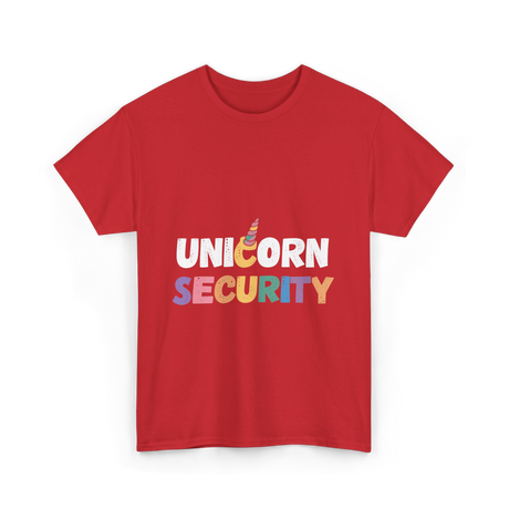 Unicorn Security Unicorns T-Shirt - Red