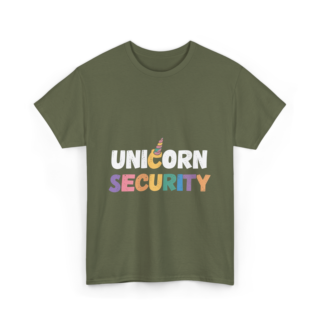 Unicorn Security Unicorns T-Shirt - Military Green