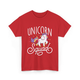 Unicorn Squad Unicorn Lovers T-Shirt - Red