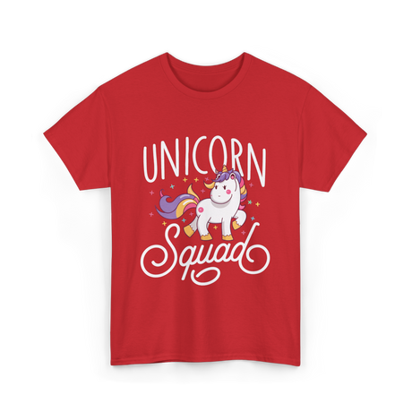 Unicorn Squad Unicorn Lovers T-Shirt - Red