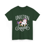 Unicorn Squad Unicorn Lovers T-Shirt - Forest Green