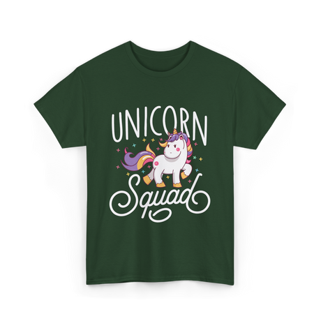 Unicorn Squad Unicorn Lovers T-Shirt - Forest Green