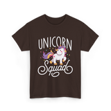 Unicorn Squad Unicorn Lovers T-Shirt - Dark Chocolate