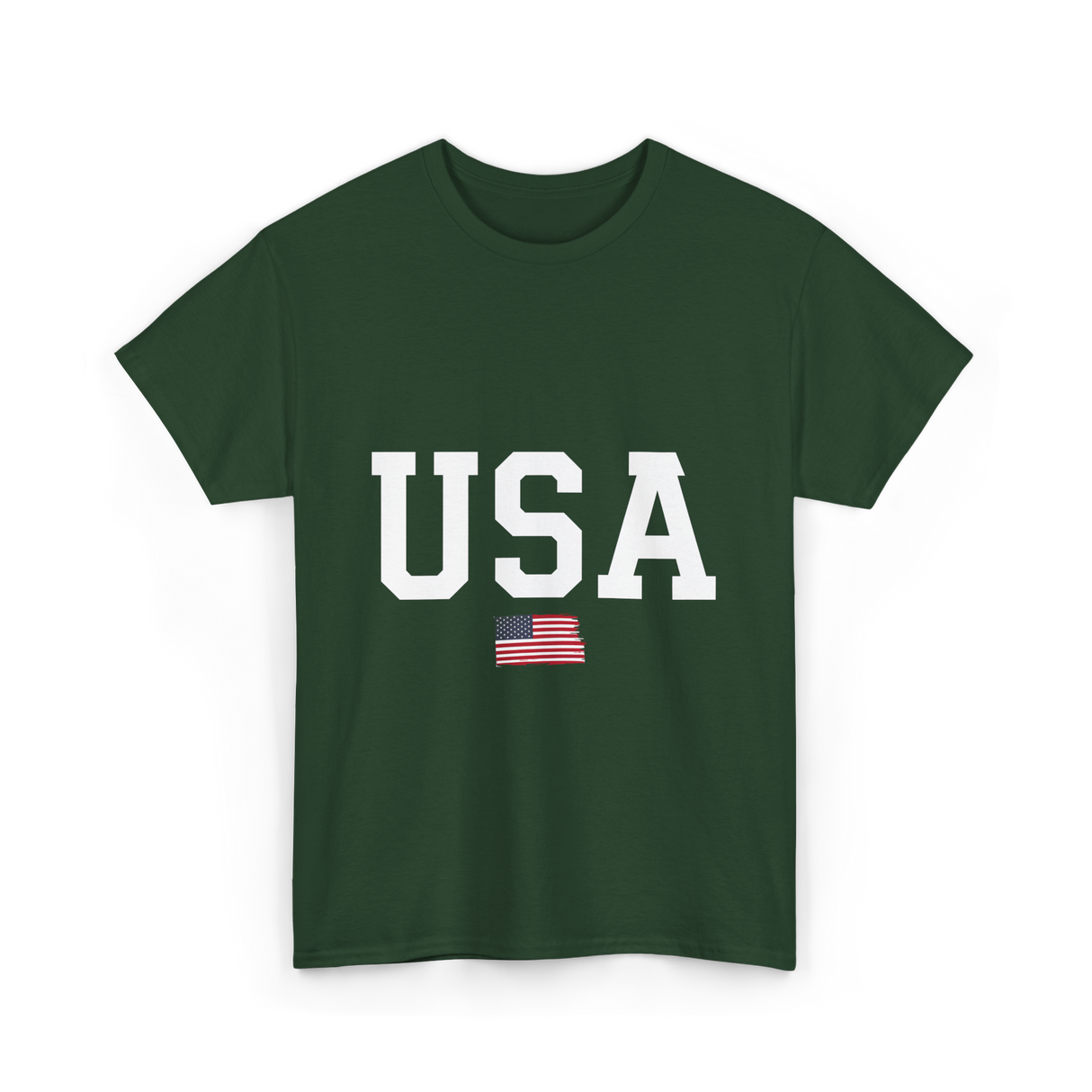 USA American Pride T-Shirt - Forest Green