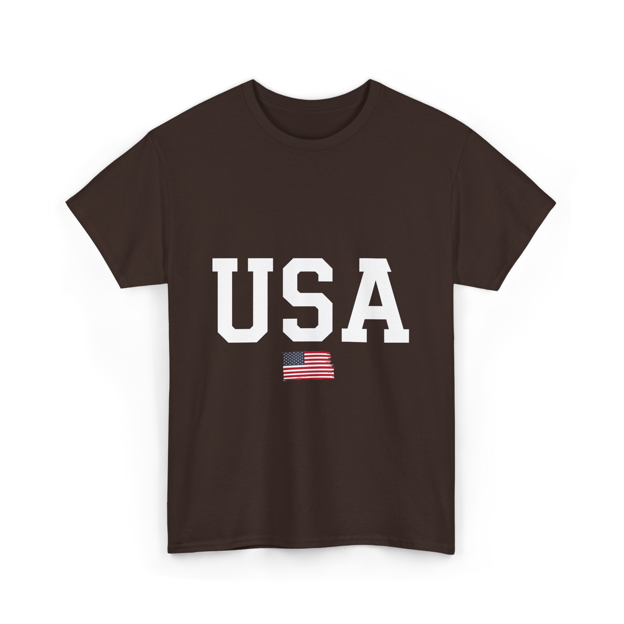 USA American Pride T-Shirt - Dark Chocolate