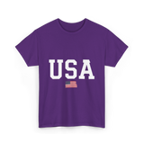 USA American Pride T-Shirt - Purple