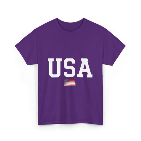 USA American Pride T-Shirt - Purple