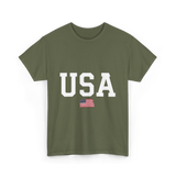 USA American Pride T-Shirt - Military Green