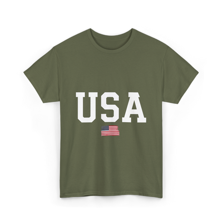 USA American Pride T-Shirt - Military Green