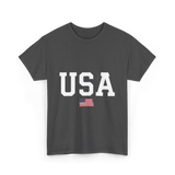 USA American Pride T-Shirt - Dark Heather