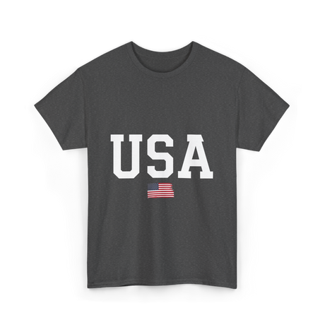 USA American Pride T-Shirt - Dark Heather