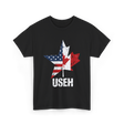 USEH Canada USA Flag T-Shirt - Black