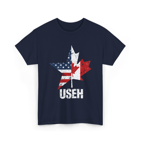 USEH Canada USA Flag T-Shirt - Navy