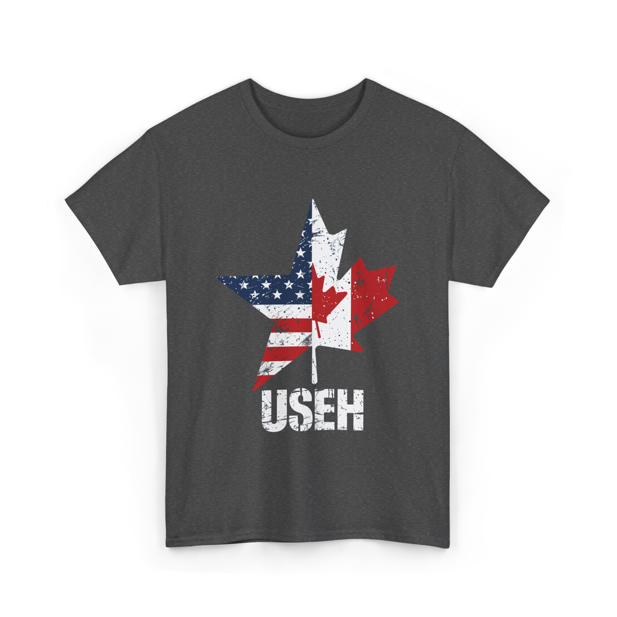 USEH Canada USA Flag T-Shirt - Dark Heather