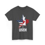 USEH Canada USA Flag T-Shirt - Dark Heather