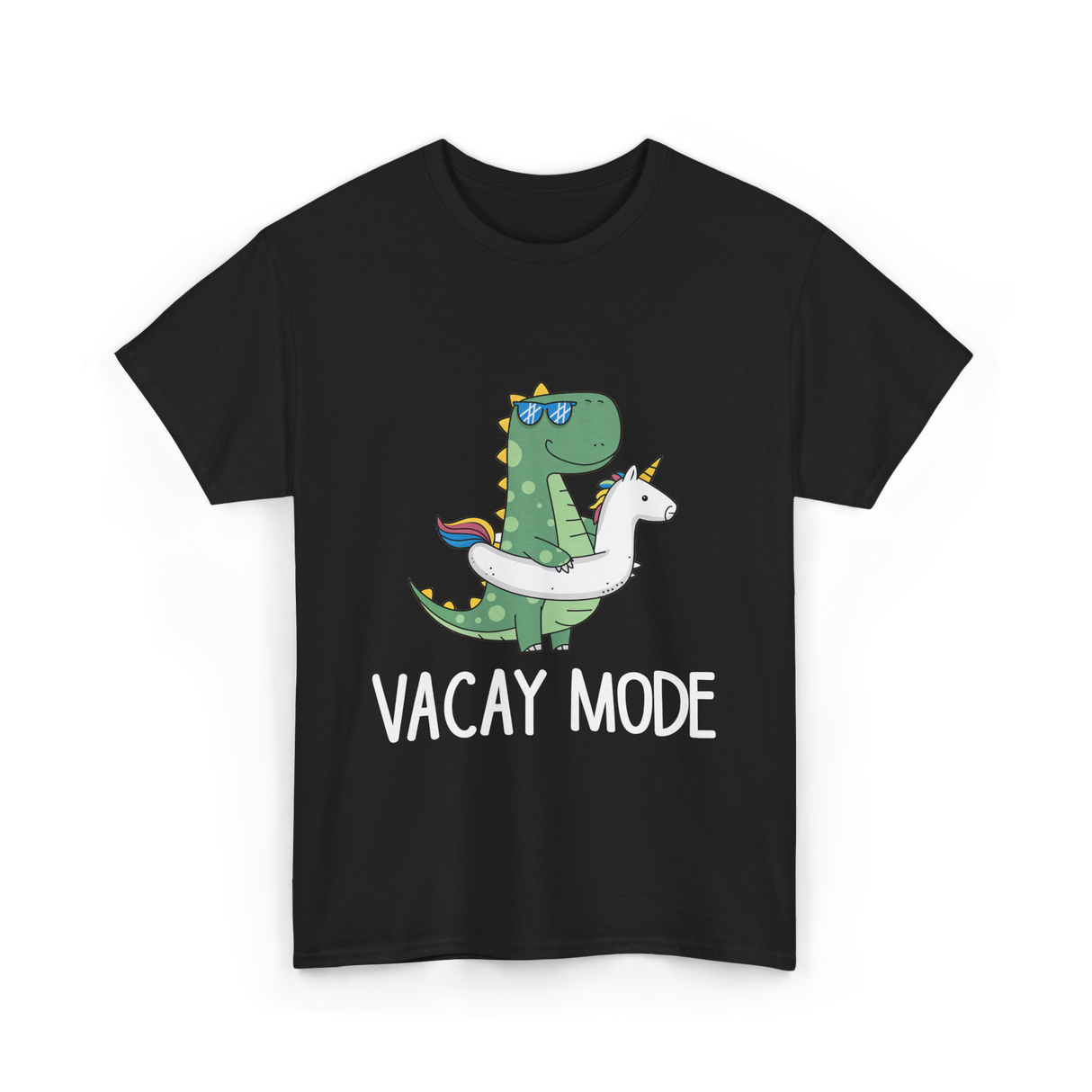 Vacay Mode Dinosaur Vacation T-Shirt - Black