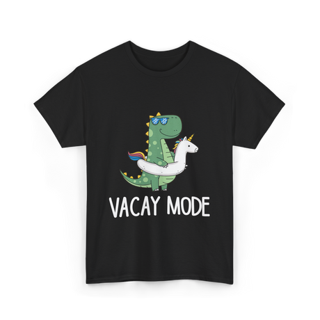 Vacay Mode Dinosaur Vacation T-Shirt - Black