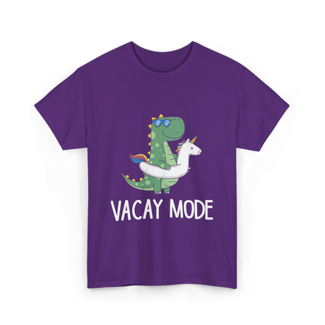 Vacay Mode Dinosaur Vacation T-Shirt - Purple