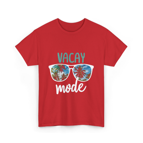 Vacay Mode Summer Vacation T-Shirt - Red