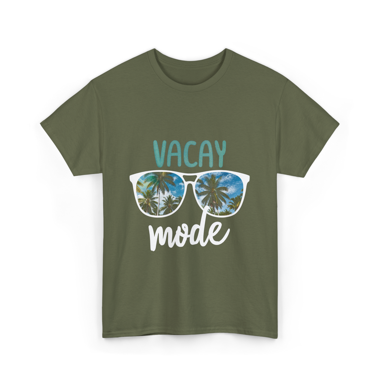 Vacay Mode Summer Vacation T-Shirt - Military Green