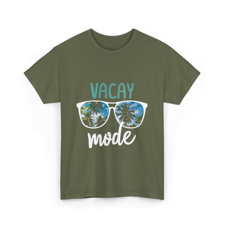 Vacay Mode Summer Vacation T-Shirt - Military Green